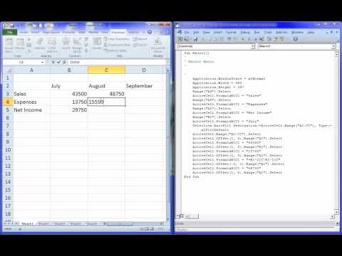Excel Macro Recorder Demonstration