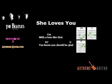 She Loves You, The Beatles, Lyrics & Chords #subscribe #trending #viral #like #fyp #foryou #music