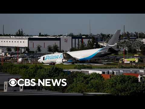 Watch Live: Officials provide update on Amazon cargo plane crash in Miami | CBS News