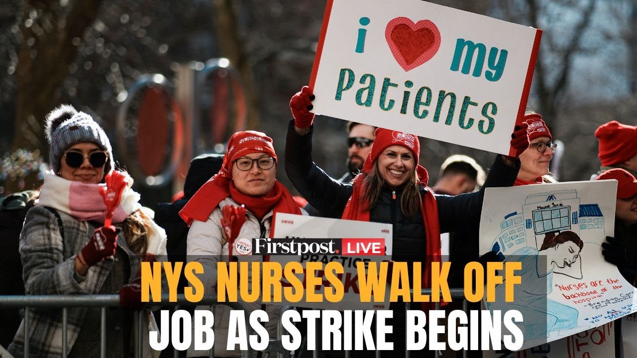 New York Protest LIVE: NYS Nurses Walk Out As Strike Hits 15,000 Workers | N18G