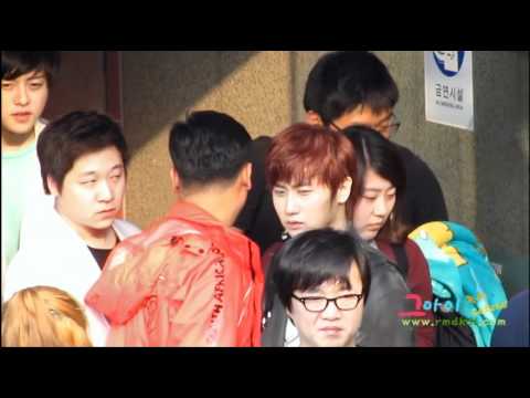 110515 YoungSaeng entering and leaving Inkigayo