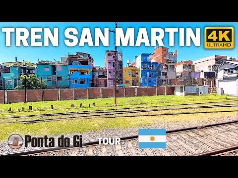 VISTAS 4k DESDE EL FERROCARRIL SAN MARTIN en BUENOS AIRES - ARGENTINA (VILLA CRESPO- RETIRO) #tour 
