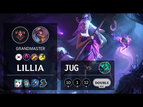 Lillia Jungle vs Hecarim - KR Grandmaster Patch 10.19