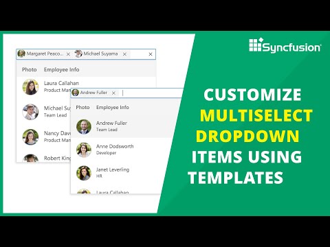 Customize MultiSelect Dropdown Items Using Templates