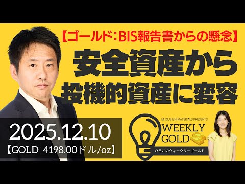 【ゴールド：BIS報告書からの懸念】金、伝統的な安全資産から投機的資産に変容（三井物産 山口英雄さん） [ウィークリーゴールド]
