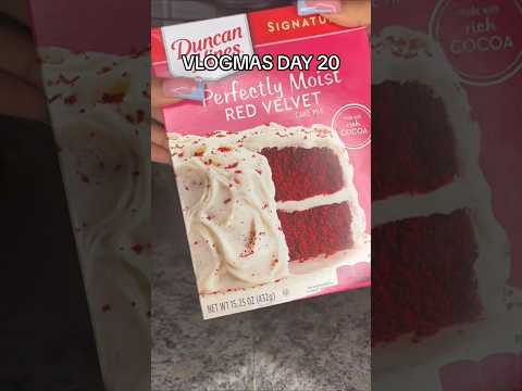 VLOGMAS DAY 20 | Red velvet cake mix COOKIES