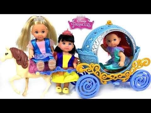 FASHION CARRIAGE & HORSE UNBOXING - CINDERELLA ARIELLE & SCHNEEWITTCHEN SPIELEN ZUSAMMEN GESCHICHTE