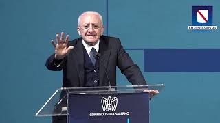 De Luca - Intervento all’assemblea pubblica di Confindustria Salerno (10.03.22)