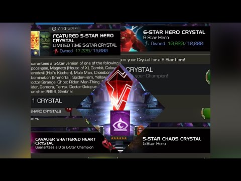 6 Star - 5 Star - Cavalier Crystal Opening! Multiple 6Stars! God tier Mystic and Mutant Champ! MCOC