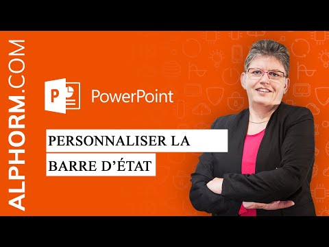 Comment personnaliser la barre d état sous Powerpoint 2016