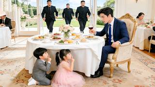 Twins crash party for Dad. CEO sees mini versions, stunned. Takes them home & spoils.