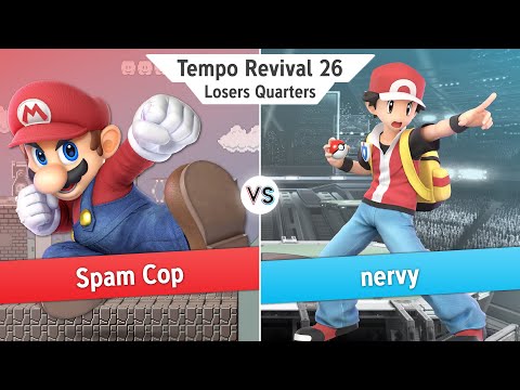 Tempo Revival 26 - Spam Cop (Mario) Vs. nervy (Pkmn Trainer) - Losers Quarters - Smash Ultimate