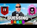 Guessing Your Rank In Rainbow Six Siege