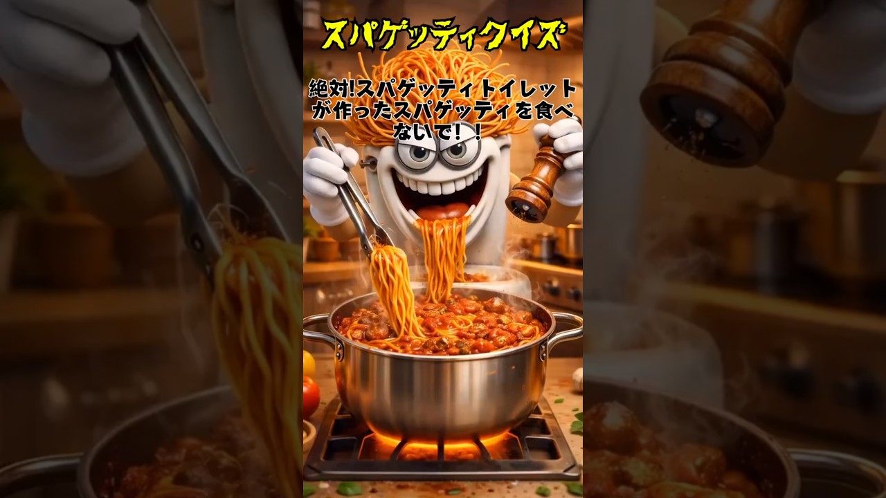 【ブレインロットクイズ】スパゲッティトイレットが作ったスパゲッティを食べないで！！#クイズ​​  #暇つぶし  #shorts