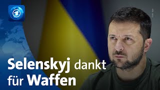 Selenskyj dankt Partnern für Waffen