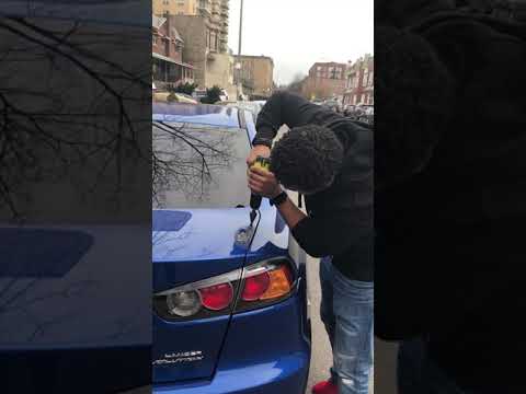 Evo x oem wing install