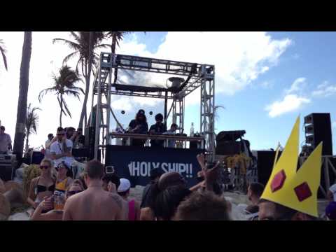 JUSTICE taking over the Private Island Beach Party - Holy Ship 2013 - Day 3