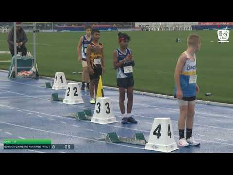 Boys U10 200m Timed Final 1: 2021 Commonwealth Bank State Track and Field Championships // LAVicTV