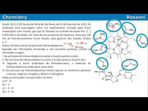 Acafe 2013-2 Q35 Medicina - hidroxicobalamina e funções orgânicas