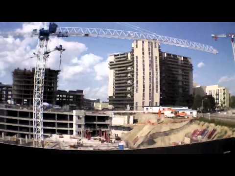 AR Drone 2.0 flight. Emerald Towers Construction