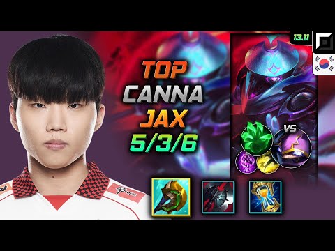 Jax Top Build Canna Divine Sunderer Grasp of the Undying - LOL KR Challenger Patch 13.11