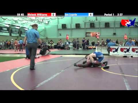 Maleek Williams vs. Ian Lupole at 2013 ASICS FILA Cadet Nationals - GR