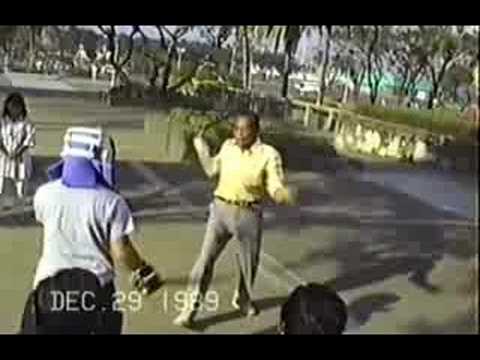 Tatang and Topher sparring