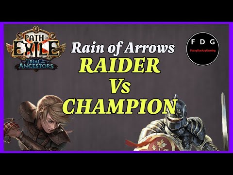 Champion vs Raider Rain of Arrows - Which one should you pick? Path of Exile 3.22