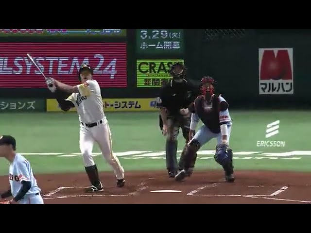 【1回裏】逆方向に豪快な一発!! ホークス・柳田がオープン戦第3号アーチ!! 2016/3/10 H-G