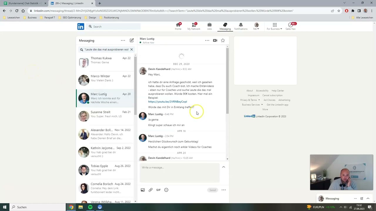 Chatten Statistikvorlage