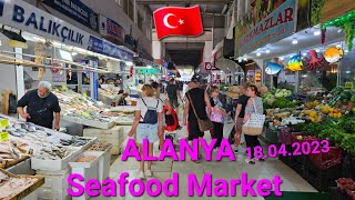 TURKEY 🇹🇷 ALANYA BALIK FISH Market 4K 60FPS HDR no commentary