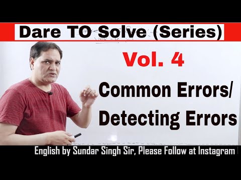Common Errors/Detecting Errors Practice Sets (1 to 10) Vol. 4 Video