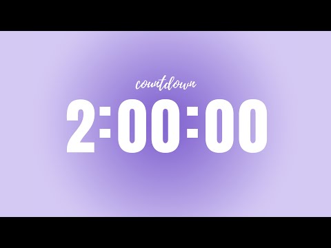 2 Hour Minute Purple Aura Study Timer | No Music | Aesthetic Focus Timer