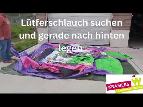 Aufbau einer Hüpfburg