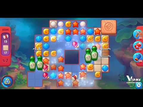 Fishdom. 8594 hard level no boosters and diamonds. 15 moves