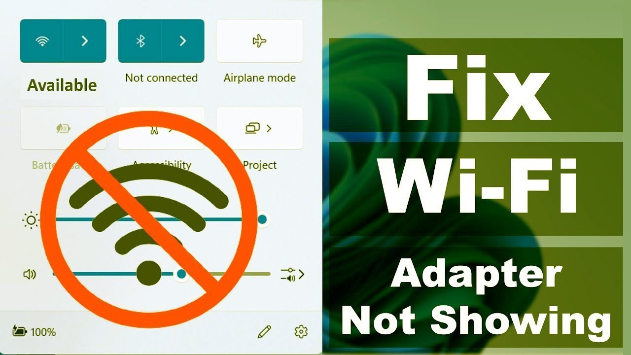 ✅ Fix Missing Wireless Adapter 🛜 WiFi Network Adapter Went Missing