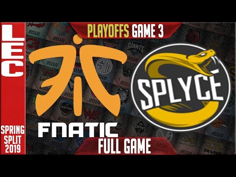 Fnatic vs Splyce Game 3 Full - LEC Playoffs Round 2 Spring 2019 - FNC vs SPY G3