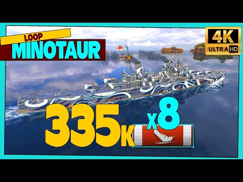 Cruiser Minotaur: ACTION RICH 8 KILLS BATTLE - World of Warships
