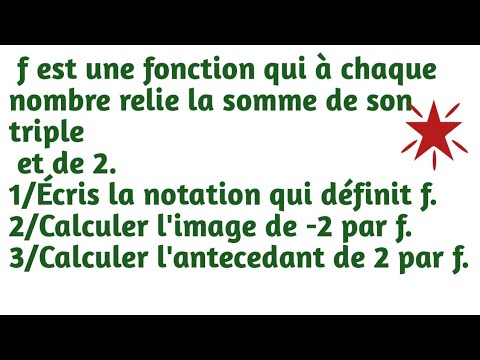 💥Exercice :calculer l' image et  l'antécédent par une une fonction.