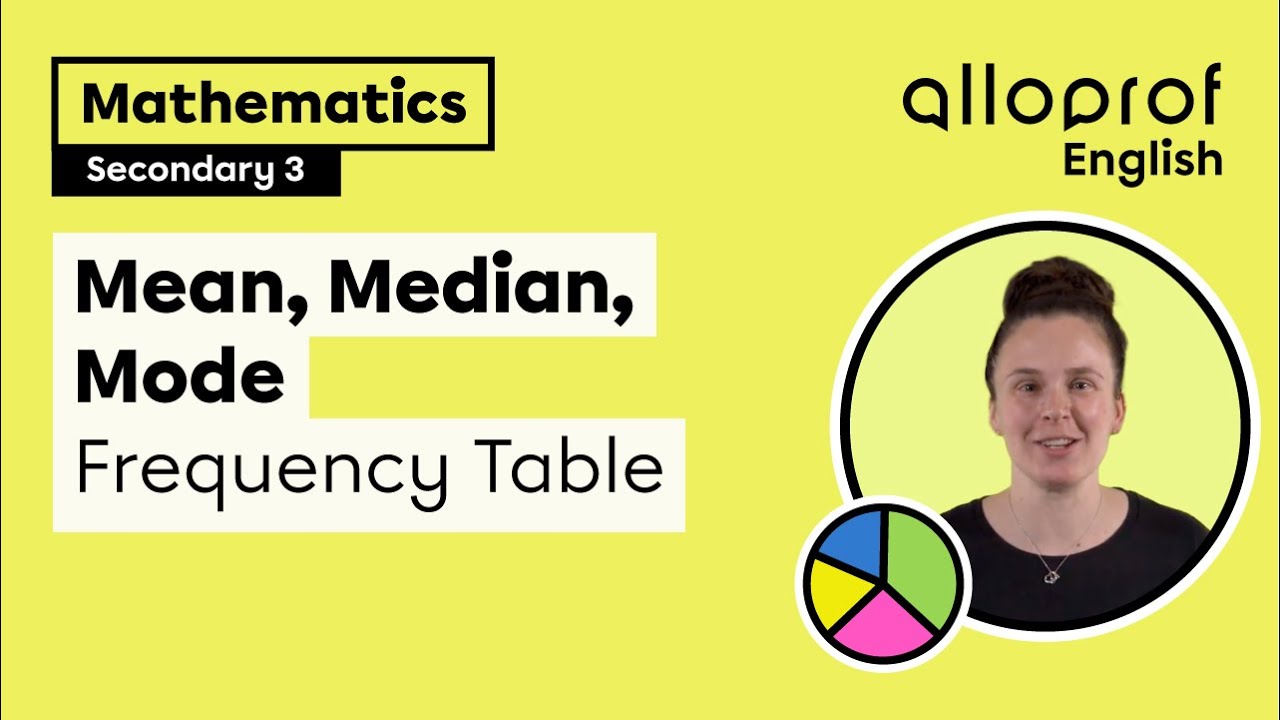 Mean, Median, Mode: Frequency Table 
