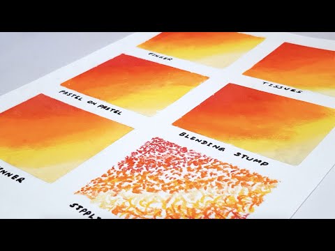 Oil pastel blending tips and techniques 🎨How To