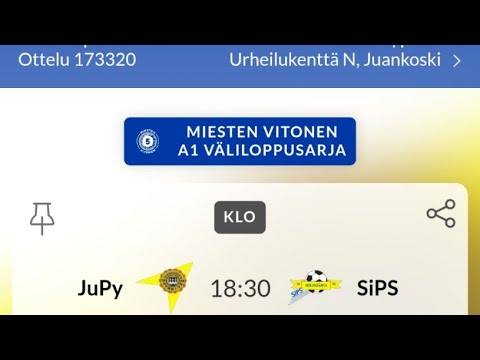 JuPy  - SiPS, miesten vitonen, 12.09.2025