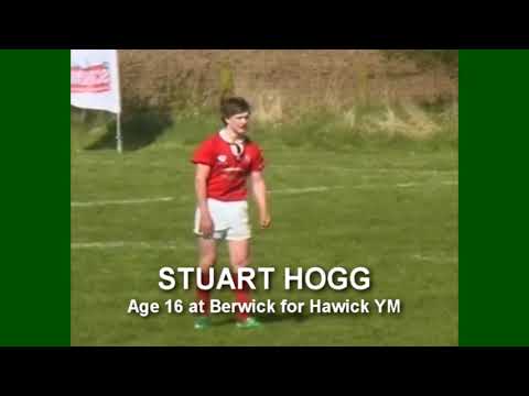 RUGBY STAR STUART HOGG AT AGE 16 PLAYING AT THE BERWICK 7s FOR HAWICK YM & HAWICK