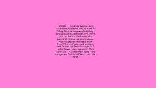 Download the video "How do I install PowershellandNo39 s IISAdministration Module"