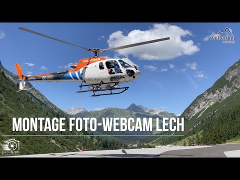Montage der Foto-Webcam in Lech am Arlberg