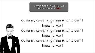 Justin Timberlake - Gimme What I Don&#39;t Know (LYRICS)