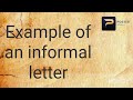 Informal Letter
