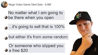 Buyer Tries to Bribe me at my MASSIVE Video Game Yard Sale