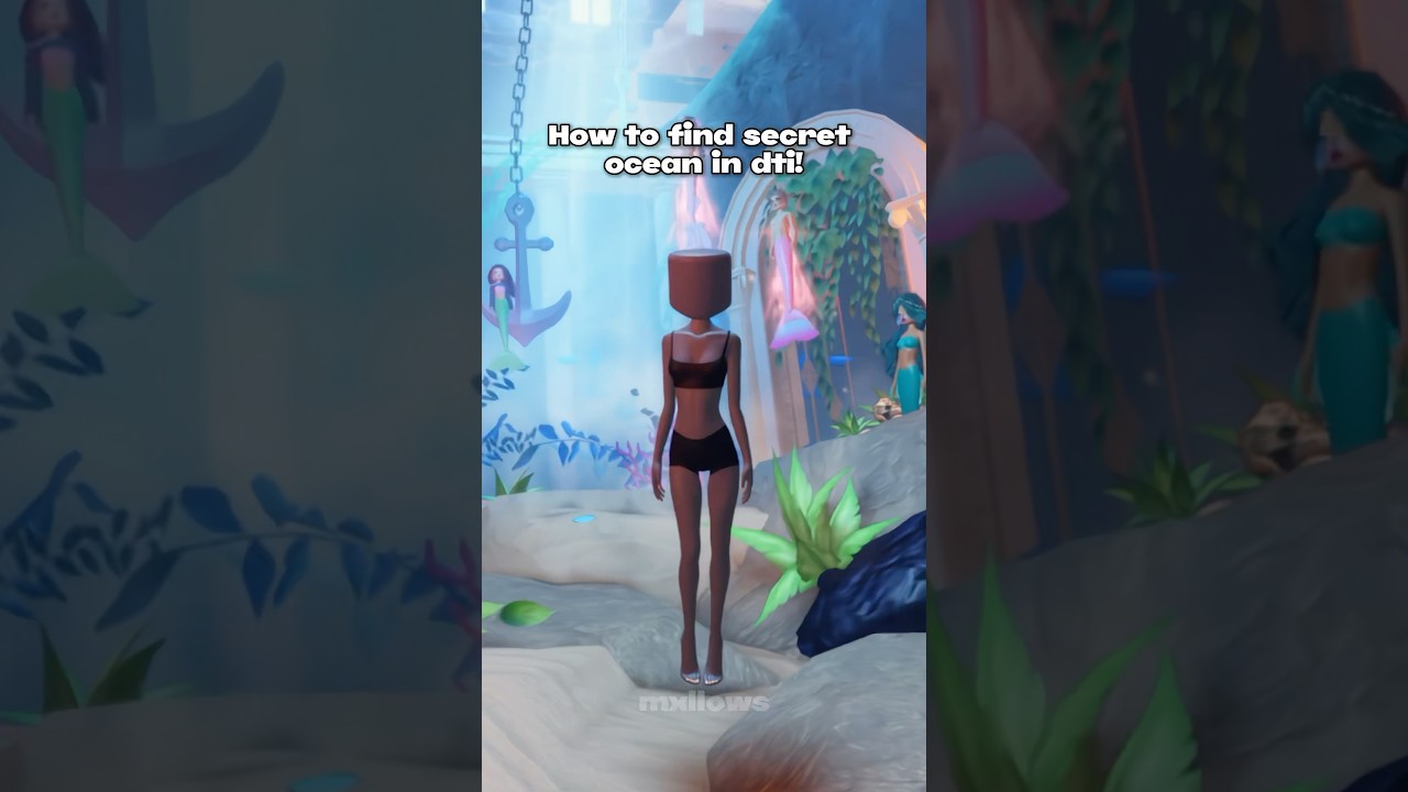 how to find secret ocean in dti? #roblox #dresstoimpress #dti #shorts