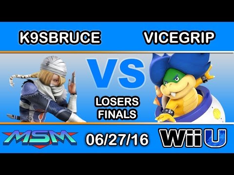 MSM 56 - NIPS | K9sbruce (Sheik) Vs. A2 | Vicegrip (Ludwig) Losers Finals - Smash Wii U